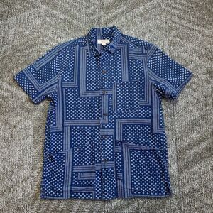 J.Crew Wallace & Barnes Over Shirt Camp Shirt Mens Small Bandana Print Paisley